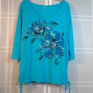 DNKY 3/4 sleeve tee L
